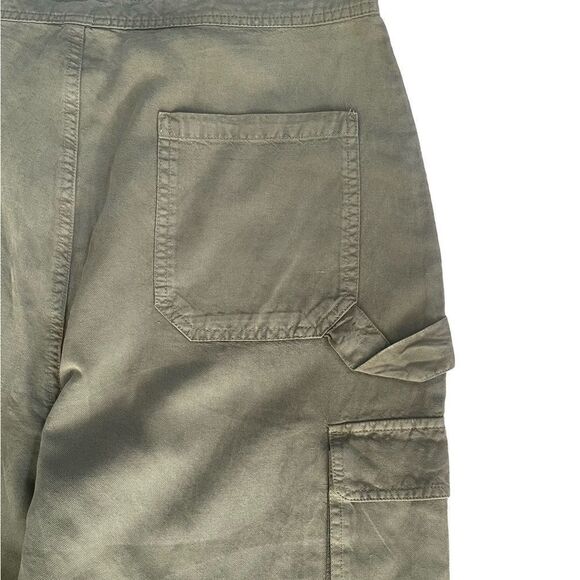 Industry- Linen blend Cargo pants. Size: 12 Color: Olive - Picture 5 of 13